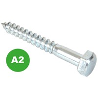 Hex Head Coach Screws - A2 St. Steel