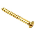 Brass Raised Head Slotted Woodscrews - Self Colour