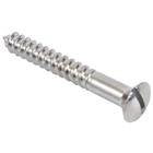 Brass Raised Head Slotted Woodscrews - Chrome Plated